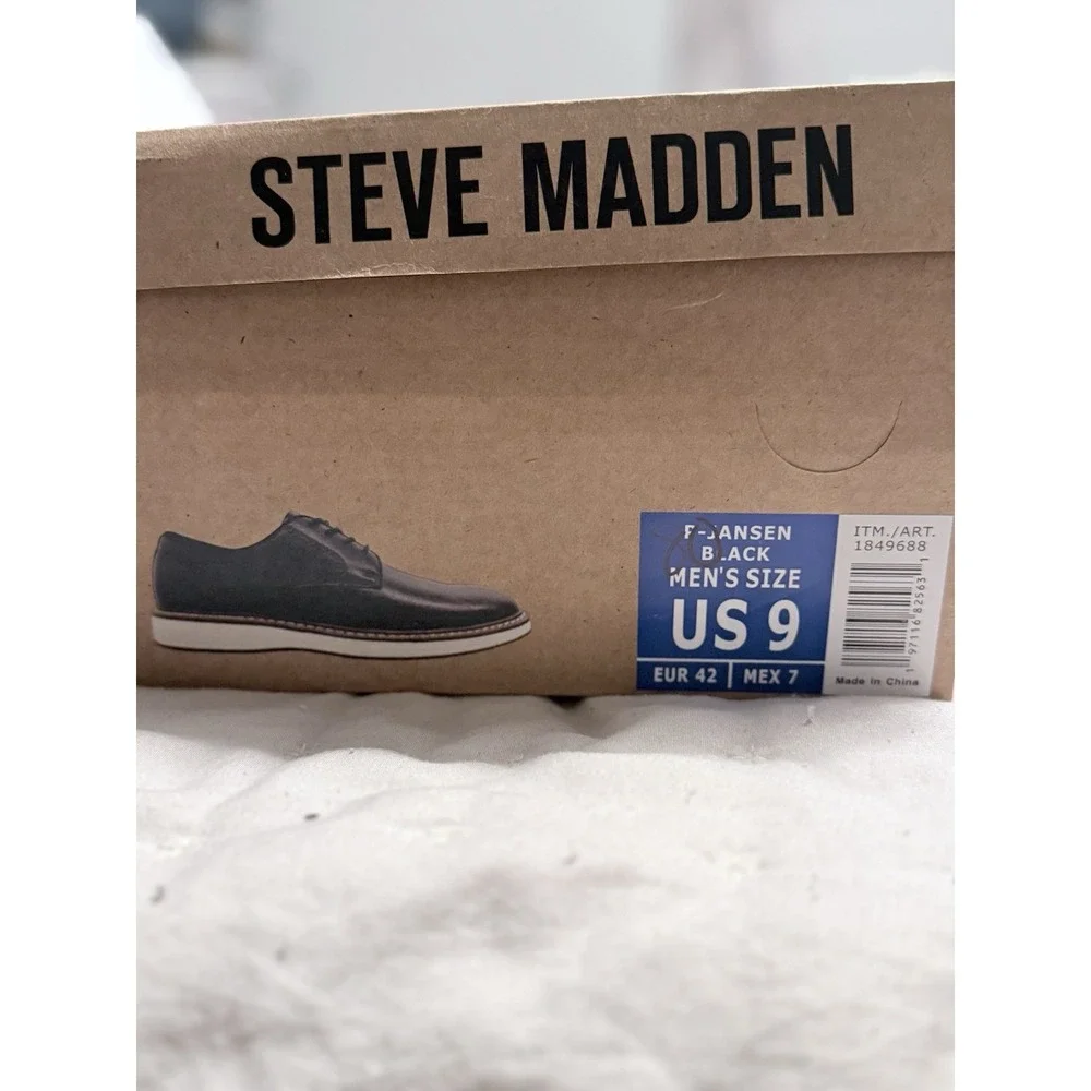 Men's New In‎ Box Steve Madden P-Jansen Black Size 9
